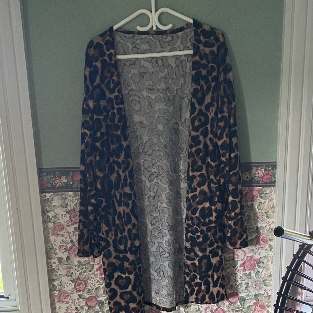 Amazon Animal Print Open Cardigan